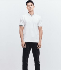 X1365   New men's T-shirt round neck patch